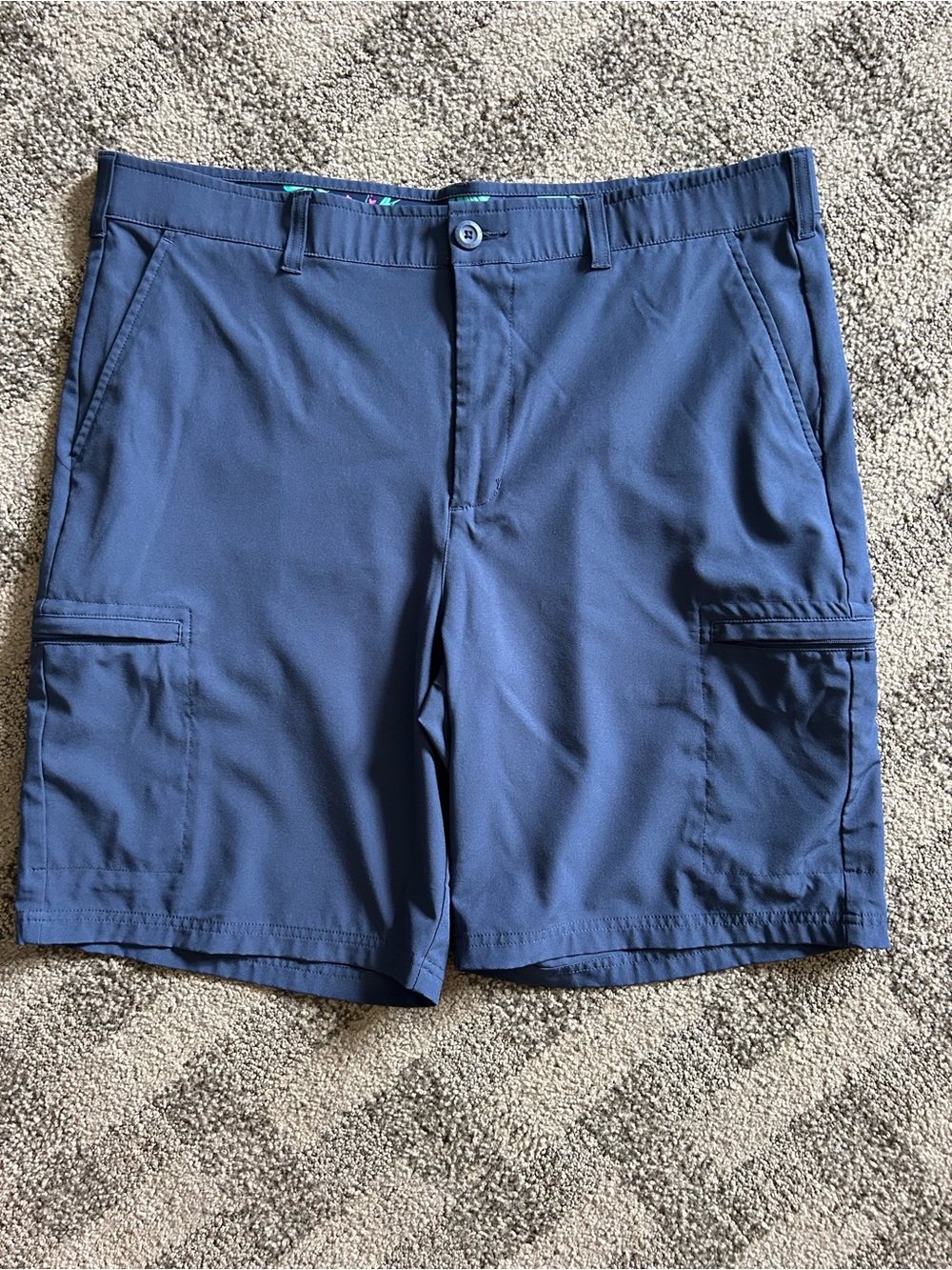 Men's Lightweight Navy Hybrid Cargo Shorts